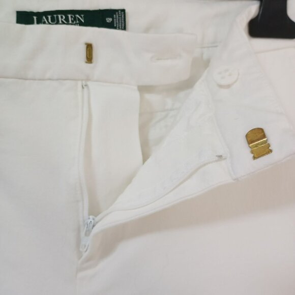 Lauren Ralph Lauren Dress Pants Womens White Size 12P Cotton Blend Professional - Picture 7 of 13
